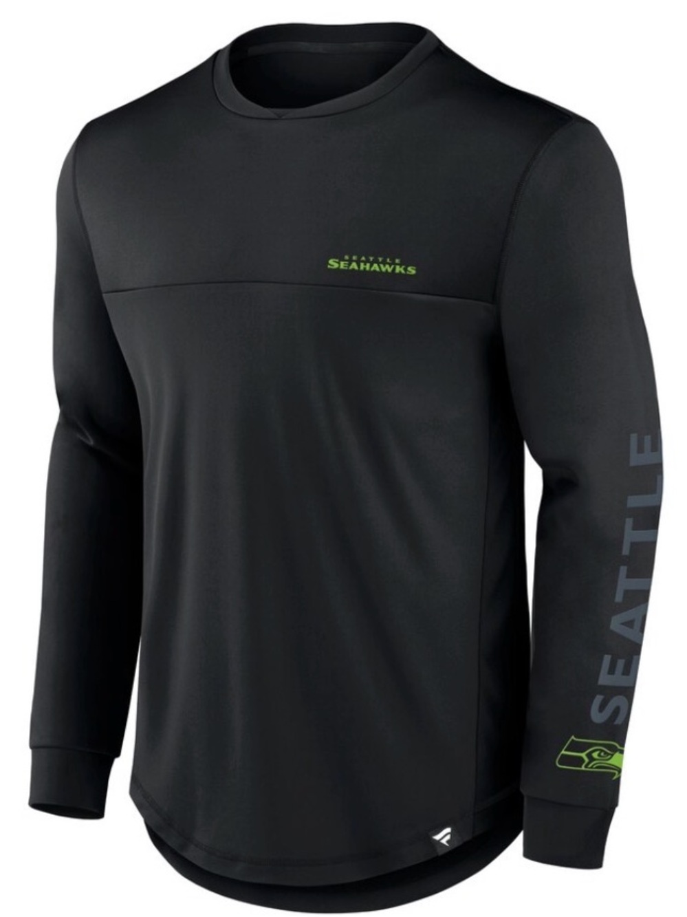 NWT XL Men's Fanatics Black Seattle Seahawks Blackout Long Sleeve T-Shirt